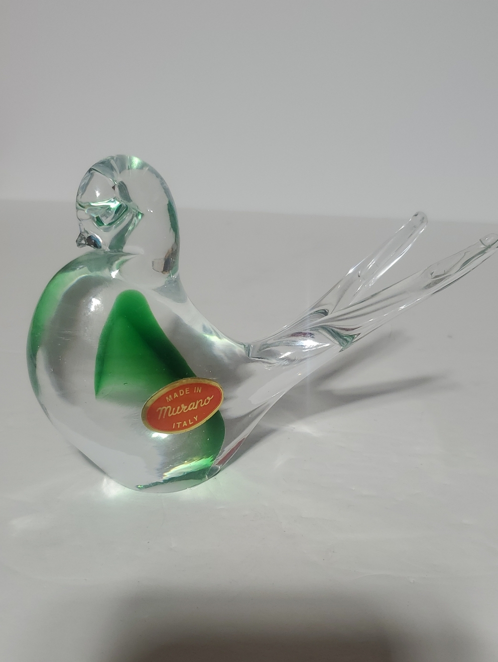 Vtg Murano Handblown Art Glass Bird Figurine